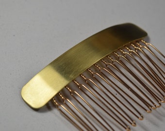 Brass Hair Comb | Hair Clip | Wedding Accessory | Bridal Present | Bridal Hair Comb | Wedding Hair Comb | Minimal Art Deco MCM Hair Clip