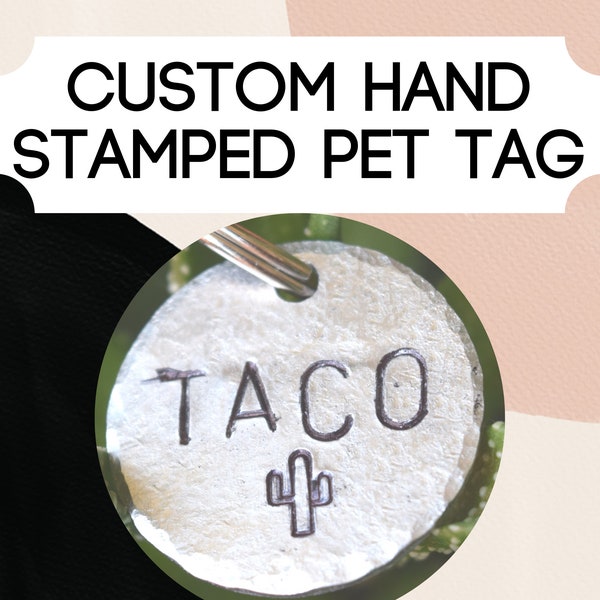 Custom Pet ID Tag 1x1" Personalized   | Cat Name Tag | Dog Collar Tag | Cat ID Tag | Dog ID Tag | Pet Identification Tag | Dog nametag