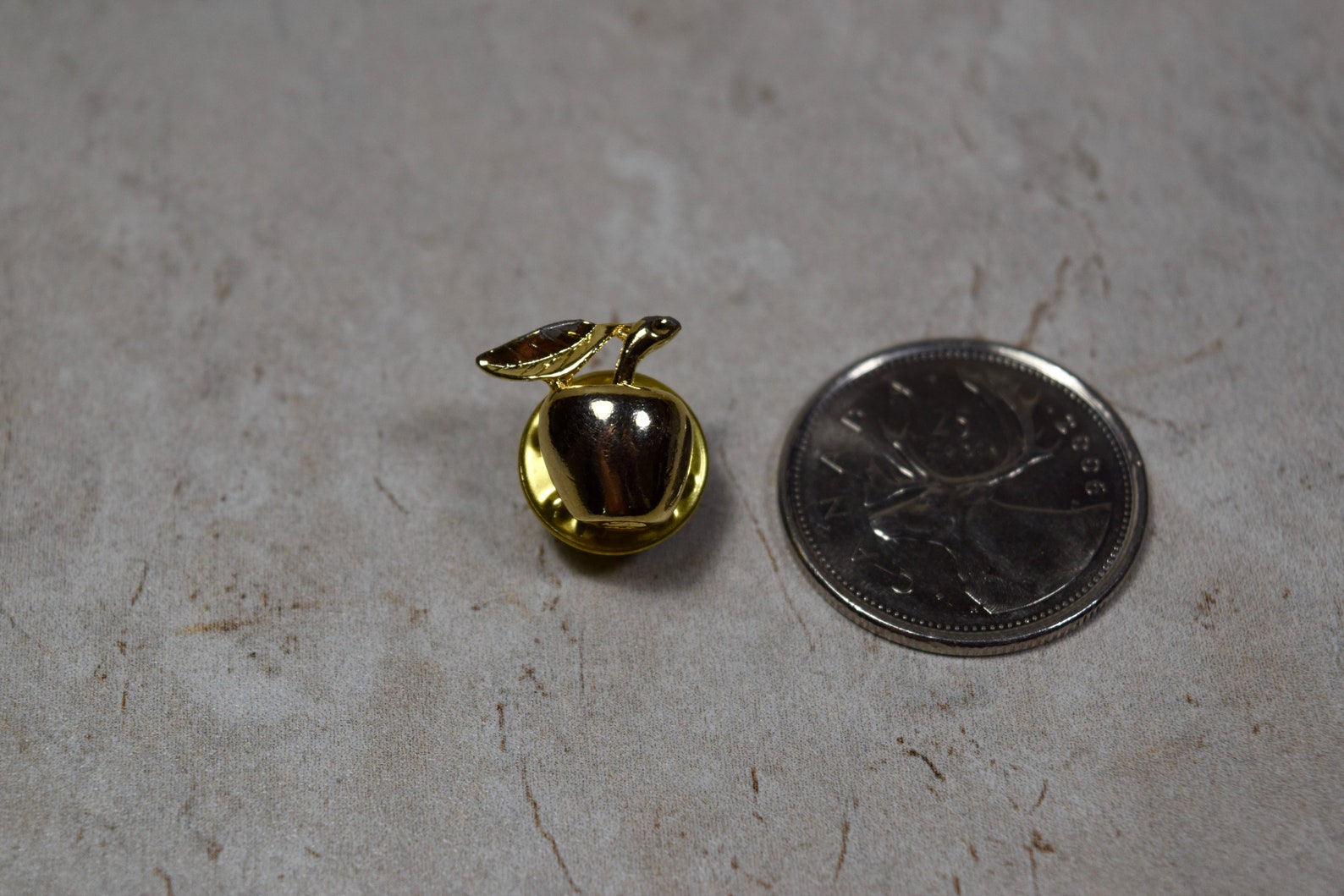 Apple Pin Metallic Gold Gold Apple Fruit Pin Metal Golden | Etsy