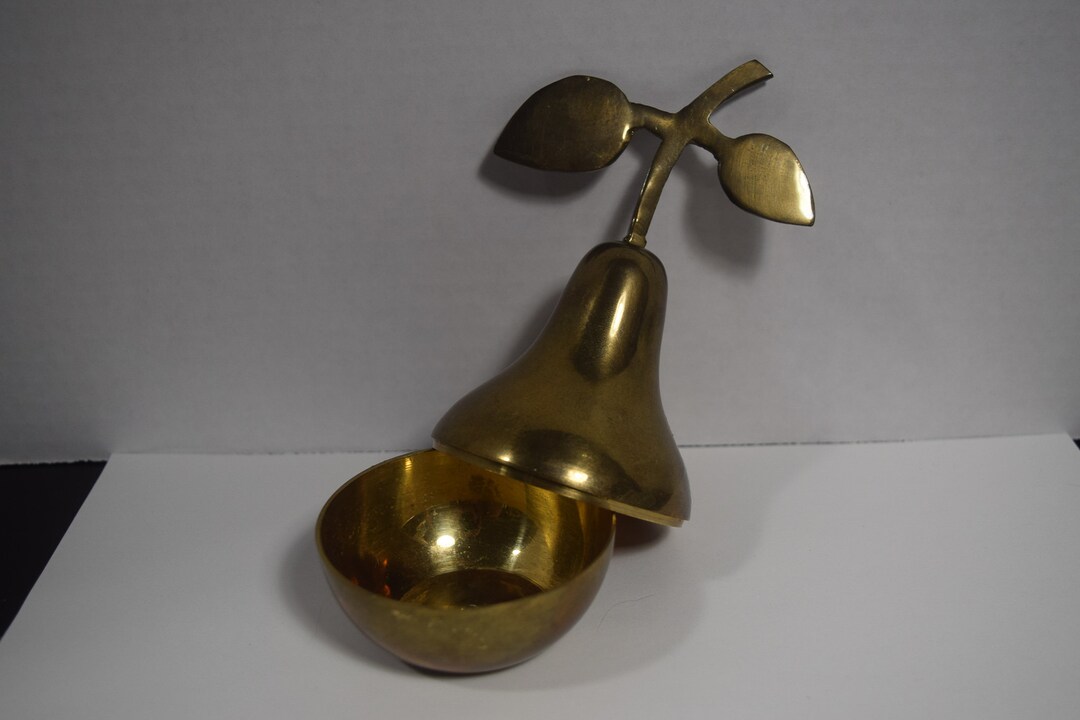 Pear Container Vintage Brass Pear Container - Etsy