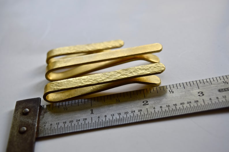 Tie Clip Raw Brass Tie Bar Personalized Present Mens Accessory Groomsmen Gift Husband Gift Custom Wedding Gift Wedding Gift