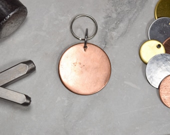 Pet Tag Personalized for Cat or Dog Copper Rose Gold Thick Flat | Cat Name Tag | Dog Collar Tag | Cat Id Tag Dog Tag Pet Tag Pet Best Seller