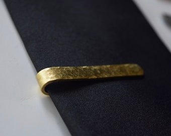 Brass Tie Bar Custom Groom Gift | Tie Clip | Groomsmen Gift | Husband Gift | Mens Accessory | Personalized Wedding Gift Father of Bride