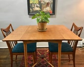 Beautiful Maple Mid Century Drop Leaf Dining Table