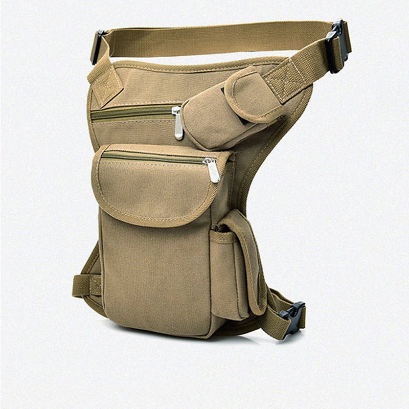 Men Women Canvas Drop Leg Bag Waist Bag Fanny Pack Belt Hip Bum Military Travel Multi purpose Motorcycle Messenger Bag Etsy