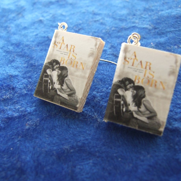 A Star is Born Film Cover Book Dangle Earrings Lady Gaga