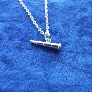 Telescope Astronomy Pendant in Sterling Silver