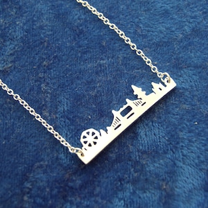 London Skyline Stainless Steel Charm pendant Necklace