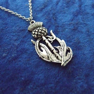 Thistle Charm Pendant Necklace Scotland Medieval Style Scottish Celtic Pendant