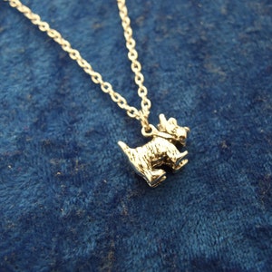 Scottie Dog Charm Pendant Necklace in Sterling Silver