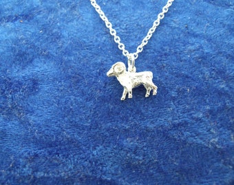 Aries the Ram Charm Pendant Necklace in Sterling Silver