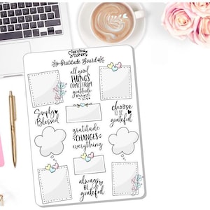 NEW! Gratitude Board Sticker - Goal Setting Stickers - Planner Stickers DD-00310C