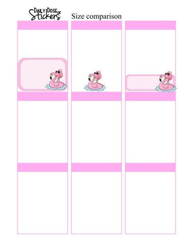 NEW Summer Character on Pool Float Summer Characters Pink Hair Character Character Stickers Planner Stickers DD-00699B image 3