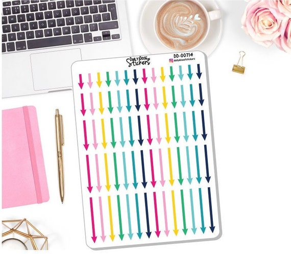 NEW! - Arrow Time Block Colorful Stickers - Planner Stickers - Emily Ley Simplified (DD-00714)