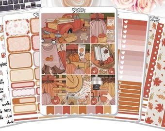 Fall Sticker Kit - Stickers - Fall Festival - Sticker Kit - Planner Stickers DD-00284a-e