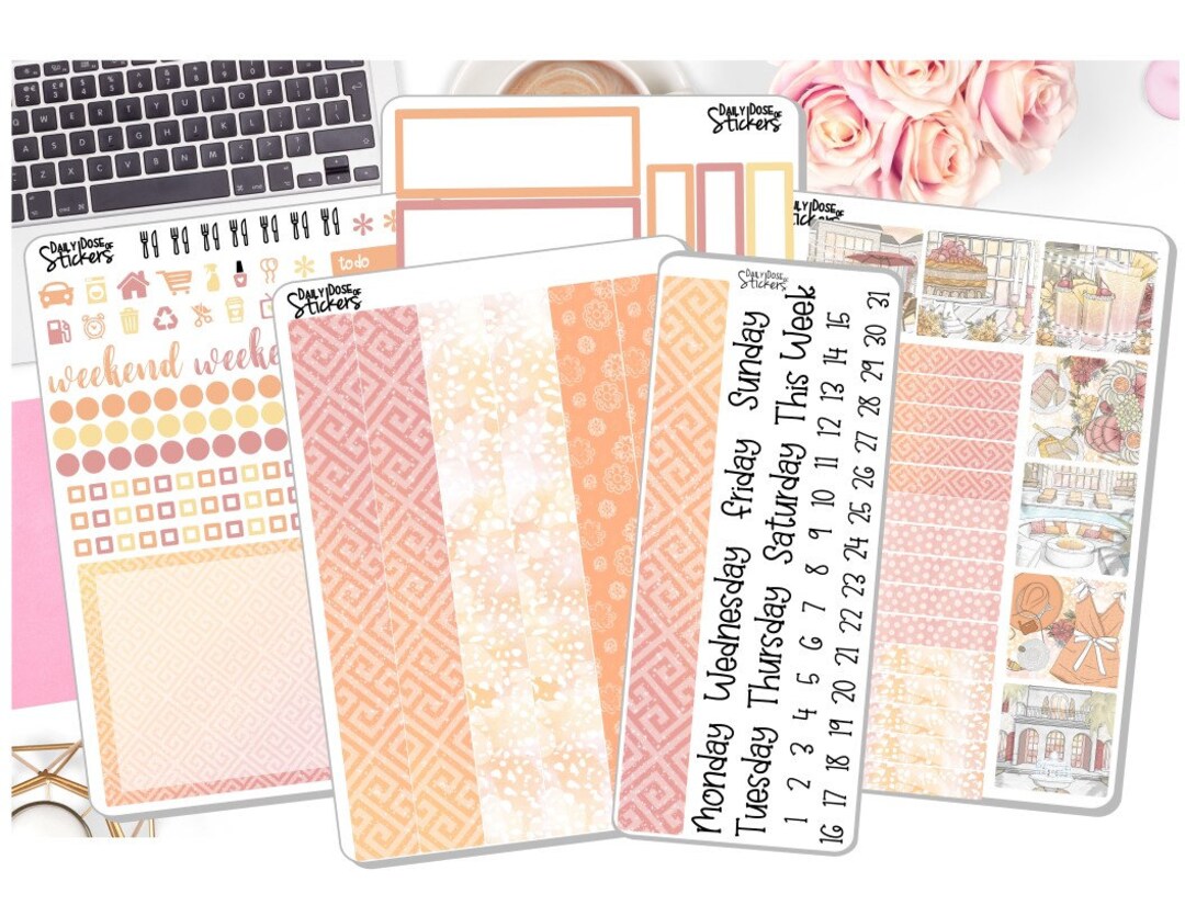 NEW 7x9 Daily Duo Weekly Kit Summer Vibes Planner Stickers EC Daily Duo ...