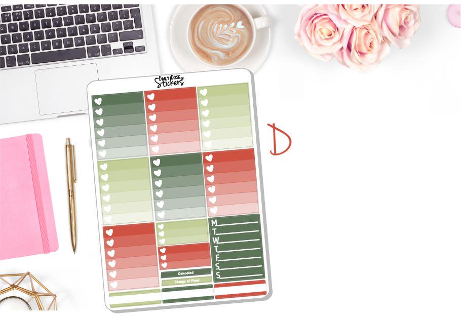 NEW! Planner Stickers - Christmas Weekly Sticker Kit - Tis the Season ...