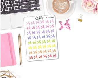 Bike Icon Stickers - Exercise Bike - Workout - Bike Stickers - Workout Stickers - Planner Stickers DD-00868A-B