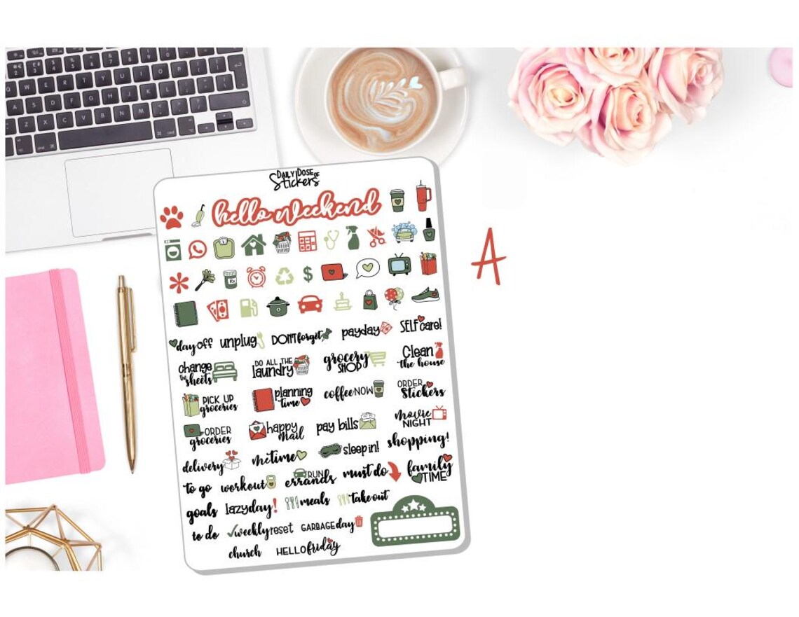 NEW! Planner Stickers - Christmas Weekly Sticker Kit - Tis the Season ...