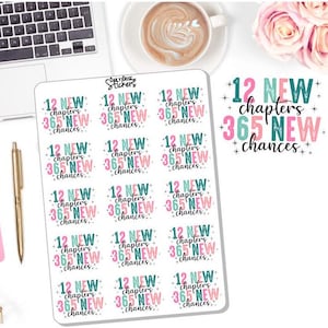 NOUVEAU ! - 12 nouveaux chapitres, 365 nouvelles chances - Stickers pour agenda DD-0081C