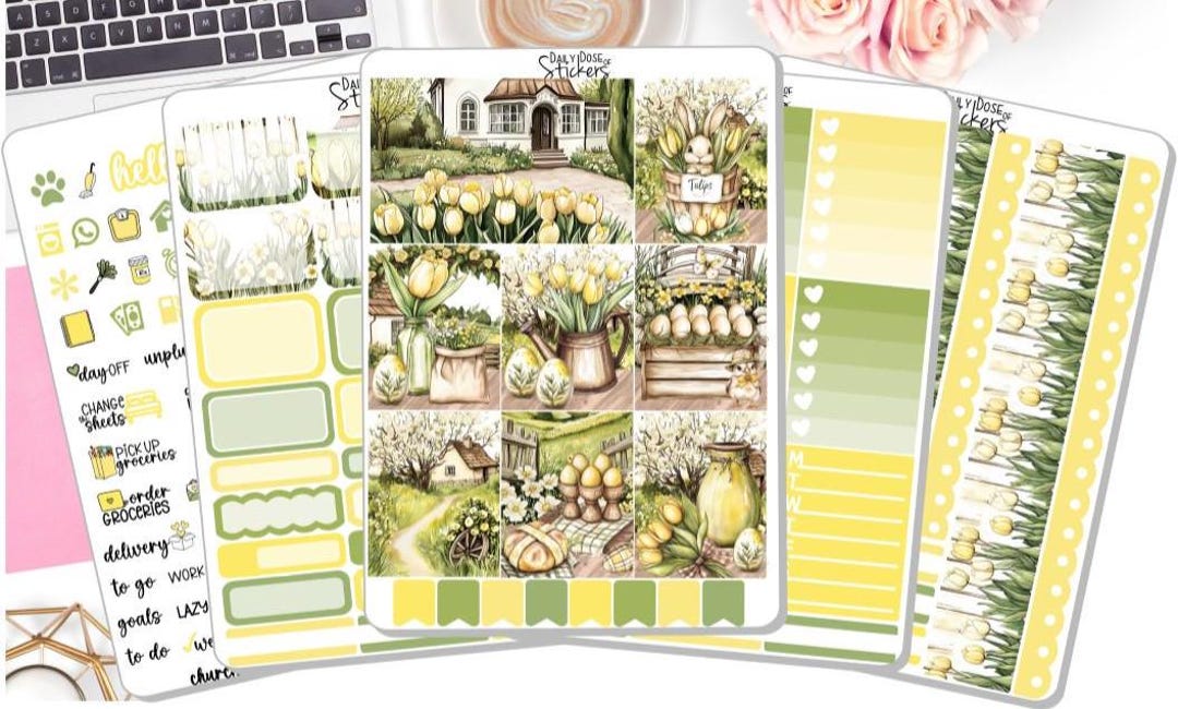 NEW! Planner Stickers - Easter Blooms - Spring Easter Stickers ...