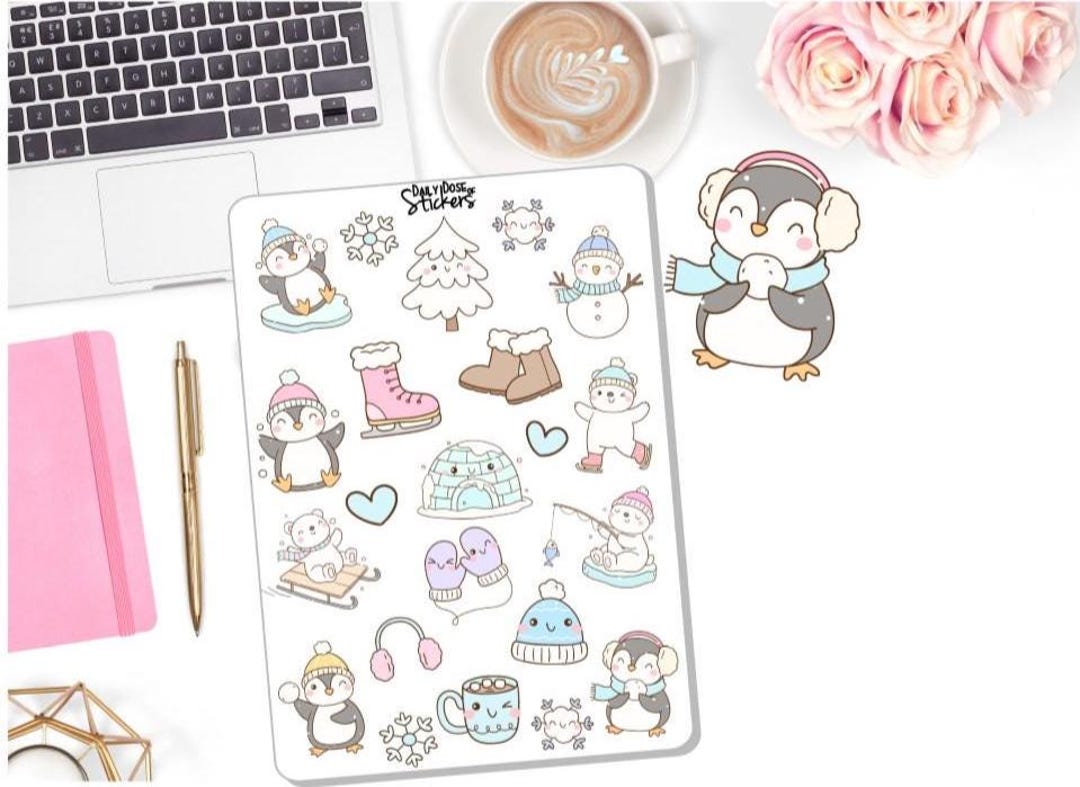 Snowmaker Stickers NEW! Snow Day - Snowmen Stickers - Winter Stickers - Winter - Planner ...