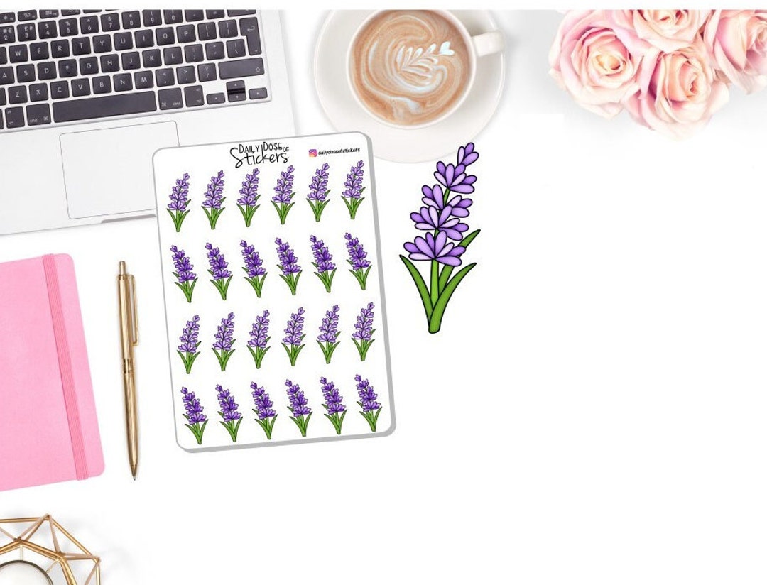 NEW! Stickers - Lilac Flower Sticker - Flower Stickers - Flowers ...