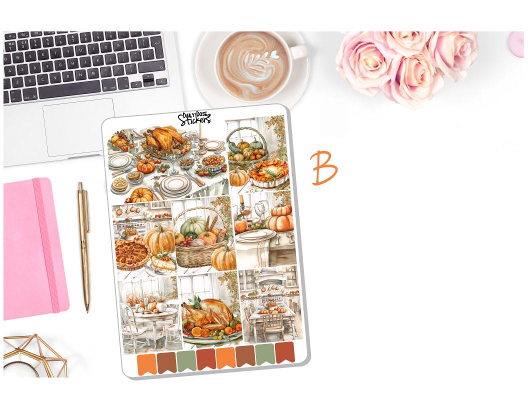 NEW! - Weekly Sticker Kit - Thanksgiving Table - Thanksgiving ...
