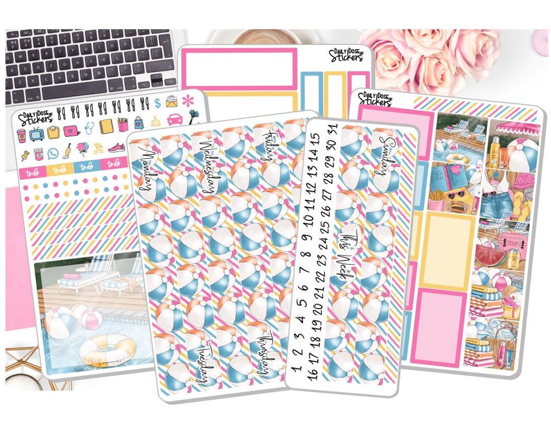 New! - 7x9 Daily Duo 2025 Weekly Kit Updated - Poolside - Summer ...