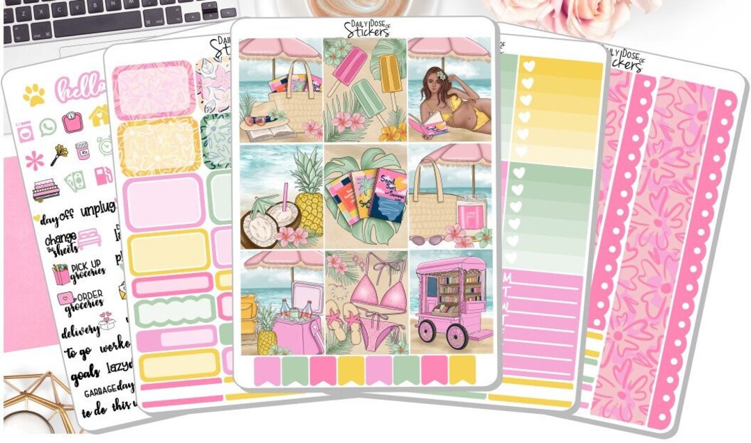 NEW! - Weekly Sticker Kit - Seaside Serenity - Summer Stickers - Beach ...