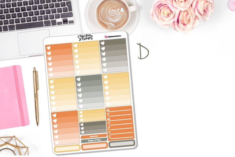 NEW! - Fall Weekly Sticker Kit - Cozy Fall Days - Bookworm - Fall ...