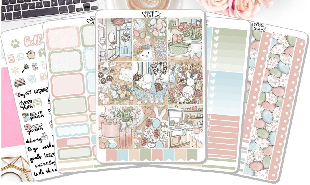 NEW! - Stickers - Easter Weekly Sticker Kit - Hoppy Easter - Sticker ...