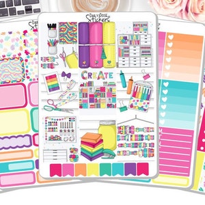NEW! - Create Sticker Kit - Weekly Sticker Kit - Sticker Kit - Rainbow Kit - Al a Carte - Planner Stickers DD-0090a-e