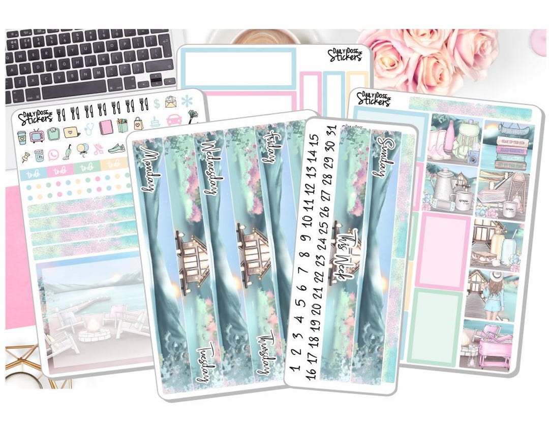 New! - 7x9 Daily Duo 2025 Weekly Kit Updated - Lake Life - Planner ...