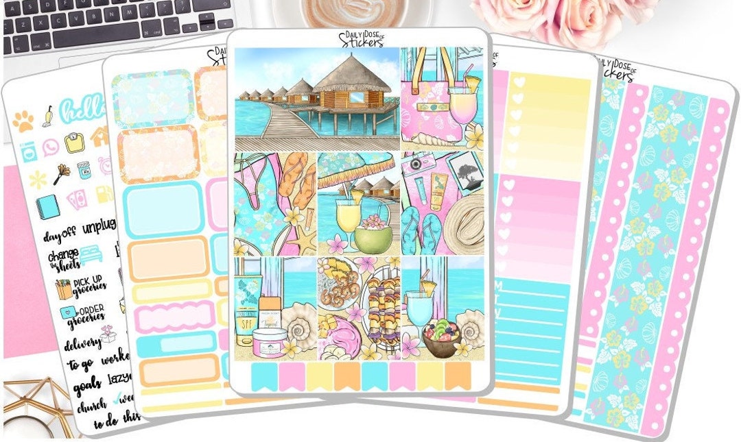 NEW! - Weekly Sticker Kit - Tropical Paradise - Summer - Planner ...