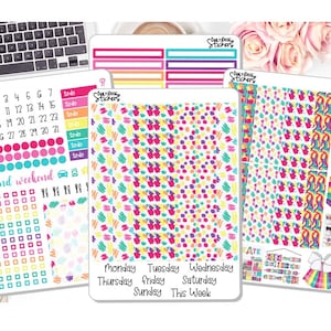 NEW! - A5 Daily Duo Weekly Kit - Create - Planner Stickers - EC A5 Daily Duo Planner DD-00088 - 4 pg kit