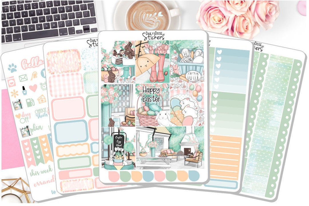 NEW! - Easter Sticker Kit - Happy Easter - Weekly Sticker Kit - Planner ...
