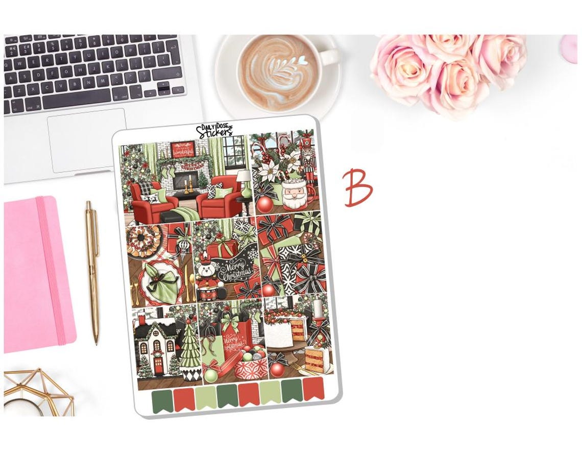 NEW! Planner Stickers - Christmas Weekly Sticker Kit - Tis the Season ...