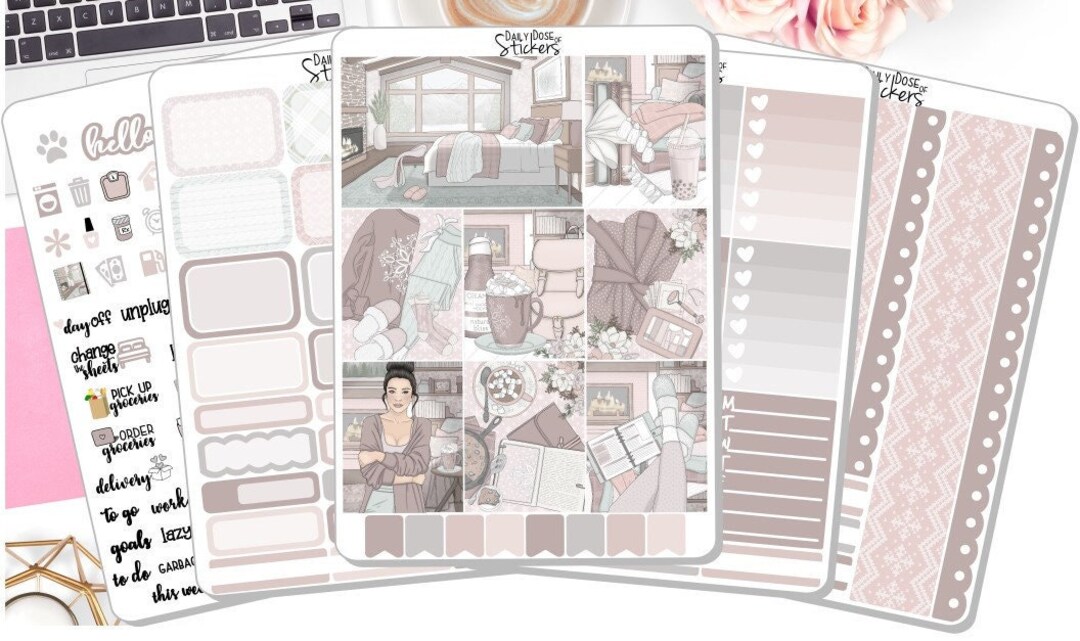 NEW! - Winter Weekly Sticker Kit - Cozy up - Winter Stickers - Planner ...