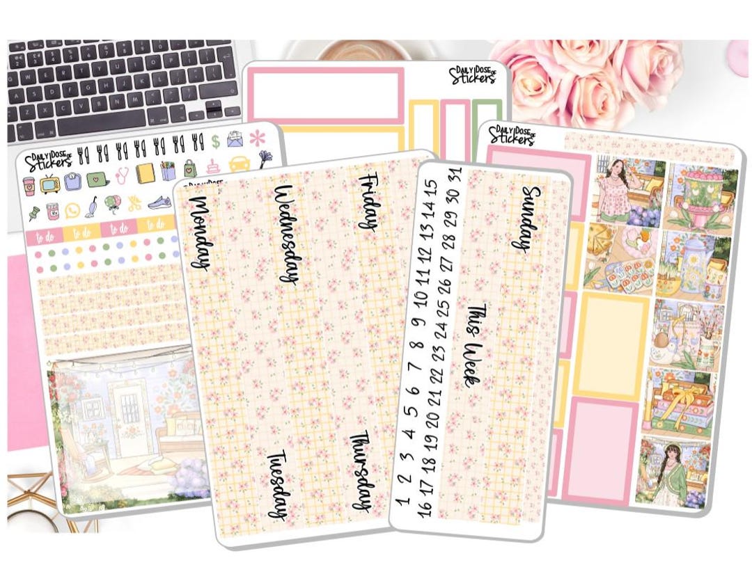 New! - 7x9 Daily Duo 2025 Weekly Kit Updated - Spring Folk - Spring ...