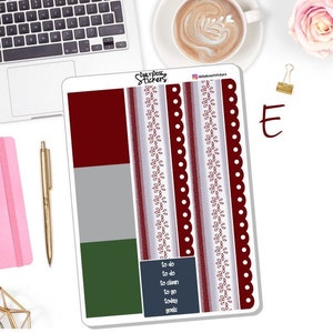 NEW Farmhouse Christmas Weekly Sticker Kit Christmas Stickers Farmhouse ...