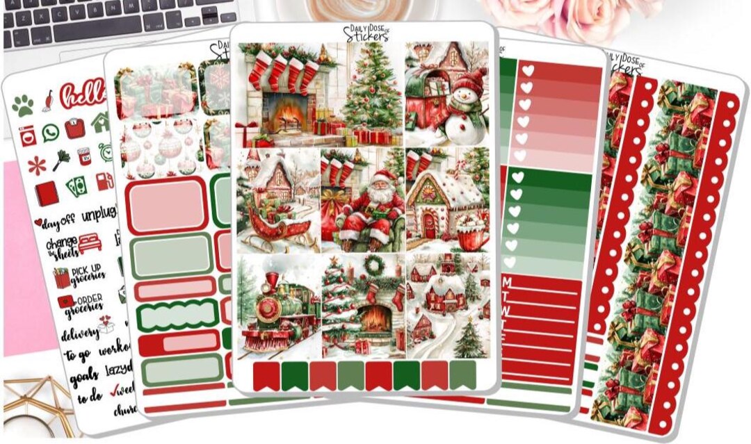 NEW! Planner Stickers - Christmas Weekly Sticker Kit - Christmas Eve ...