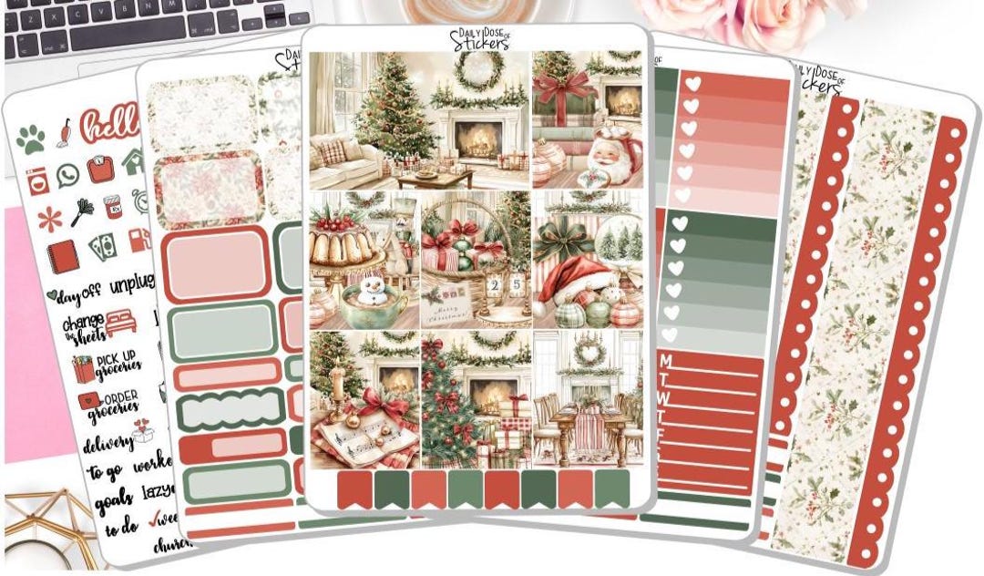 NEW! Christmas Weekly Sticker Kit - Warm Christmas Holiday - Christmas ...