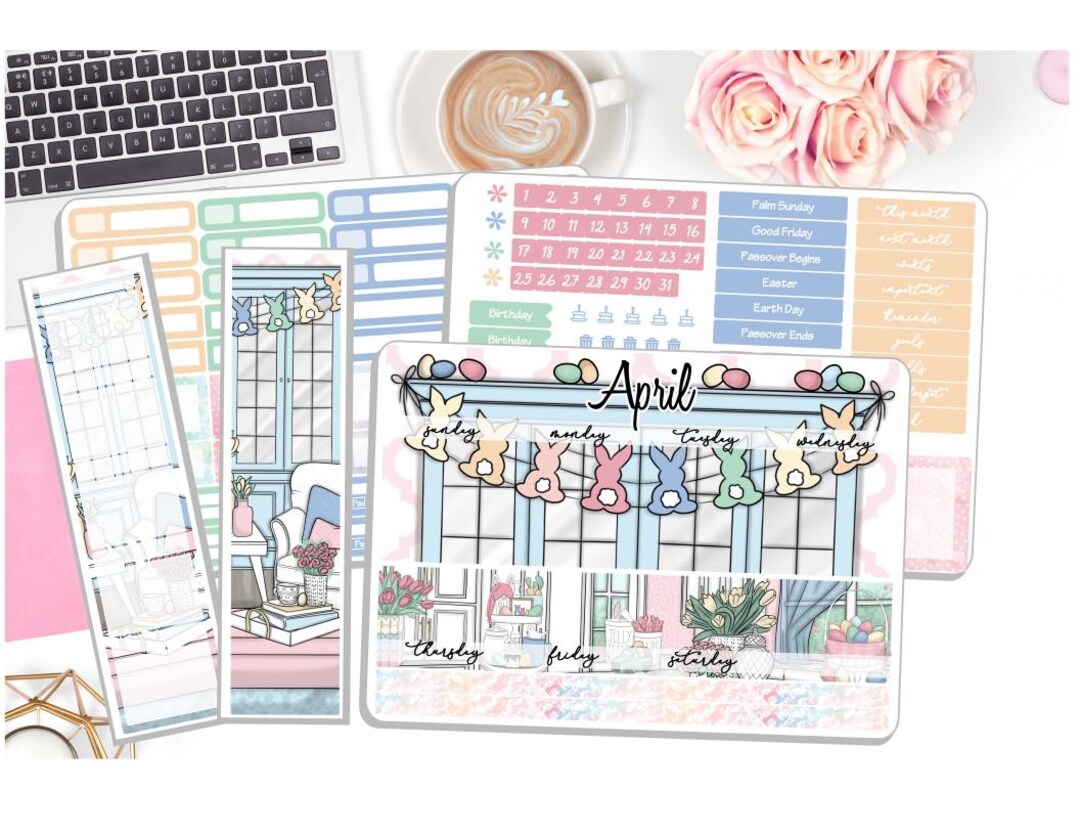 Monthly April Sticker Kit - Easter - Easter Day - Easter Monthly Kit ...