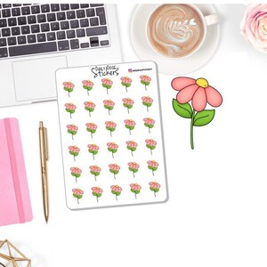 NEW! Pink Daisy Sticker - Spring Stickers - Spring Decor Stickers - Spring - Flower Stickers - Planner Stickers DD-00027D