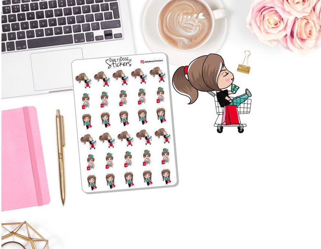 NEW! - Shopping Character - Shopping Stickers - Shop Stickers ...