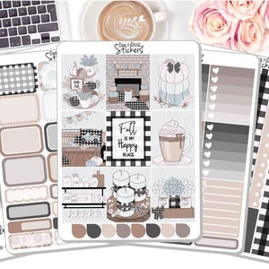 Farmhouse Fall Weekly Sticker Kit - Sticker Kit - Planner Stickers DD-00794a-e