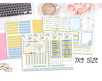 NEW! 7x9 Dashboard Planner - Sunshine Days - Weekly Sticker Kit - Planner Stickers - DB-163