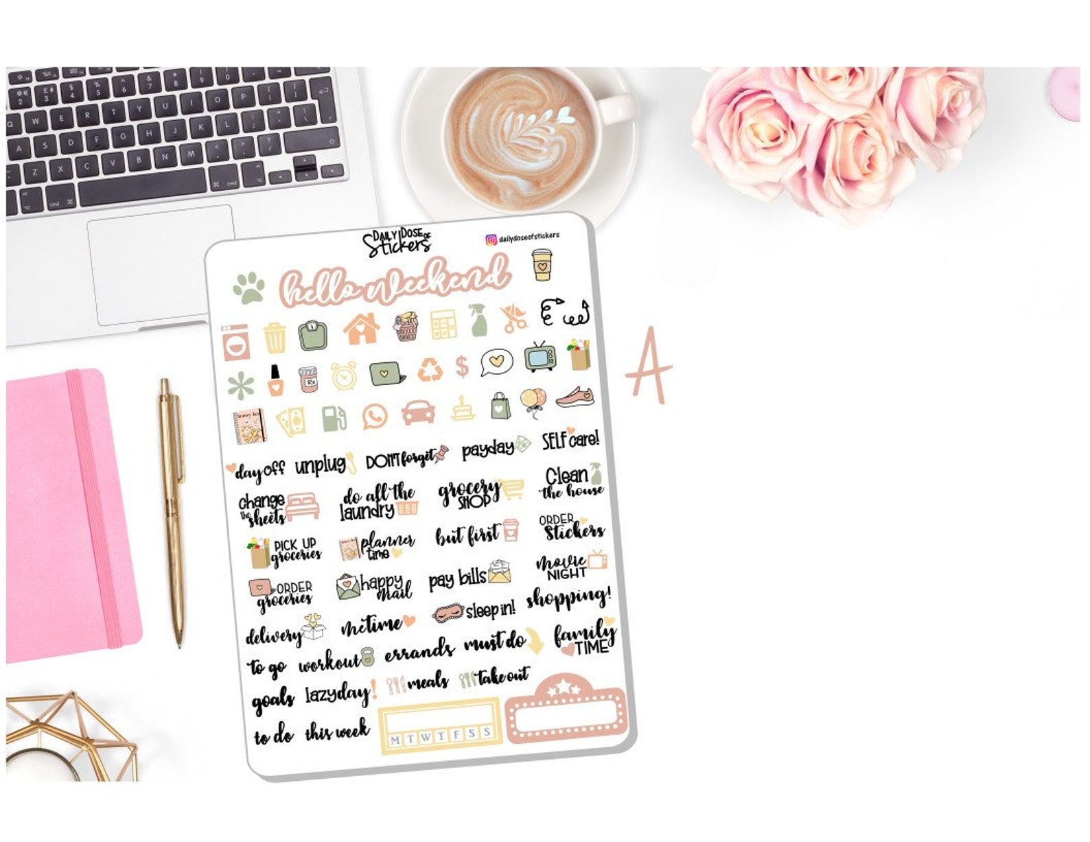 NEW! - Weekly Sticker Kit - Be Kind - Honey Bee - Planner Stickers Dd ...