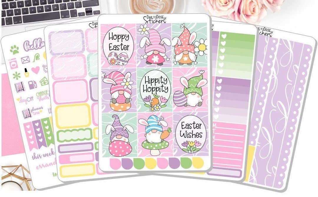 NEW! - Weekly Sticker Kit - Easter Gnomes - Gnomes Sticker Kit ...